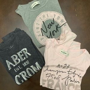 COPY - 3 Girls Long Sleeve Abercrombie Shirts Siz…